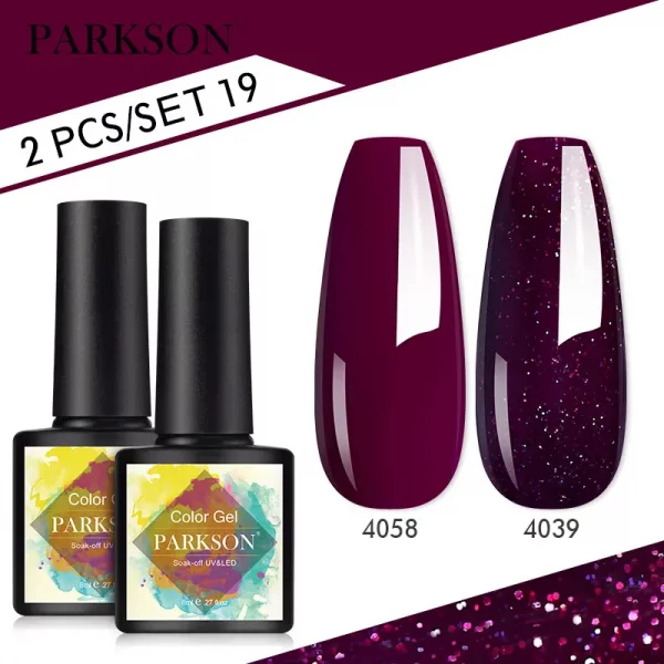 Parkson 2/3pcs Matte Top Coat Gel Nail Polish Kit Base Top Coat Set UV LED Nail Art Manicure Polish Primer Soak Off Nail Gel Set – Bild 15
