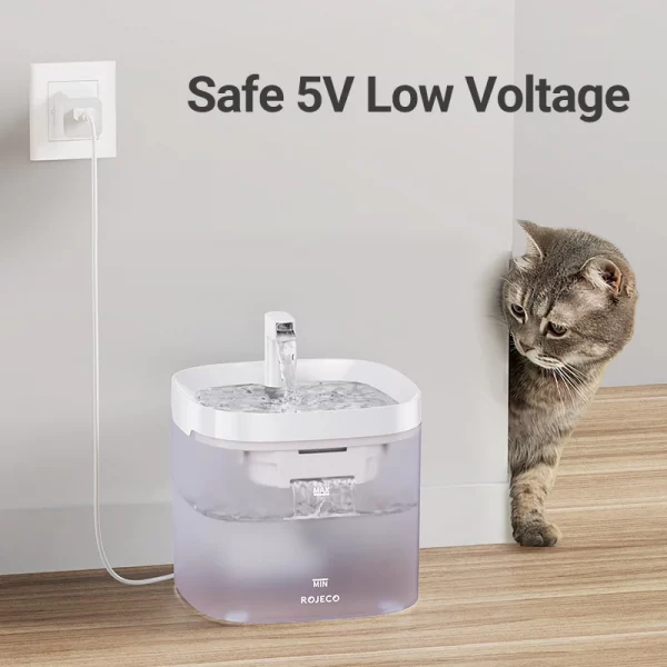 ROJECO Transparent Cat Water Fountain Automatic Pet Water Dispenser for Cats Dog Smart Drinking Fountain Purifier Accessories – Bild 6