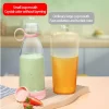 Electric Juicer Cup 6 Blades Blender Milkshake Machine USB Portable Fruit Milk Mixing Tool Mini Fresh Juice Blender – Bild 3