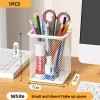 Container Desk Organizer Container Black Desktop Metal Pen Holders Mesh Pencil Cup Pen Case – Bild 10