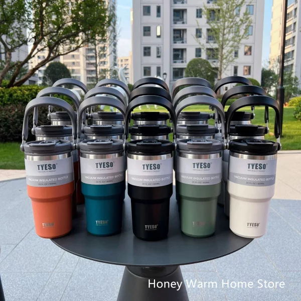 Tyeso Stainless Steel Coffee Cup Cold And Hot Double-layer Insulated Cup Tumbler Thermo Water Bottle Car Travel Mug Vacuum Flask – Bild 4