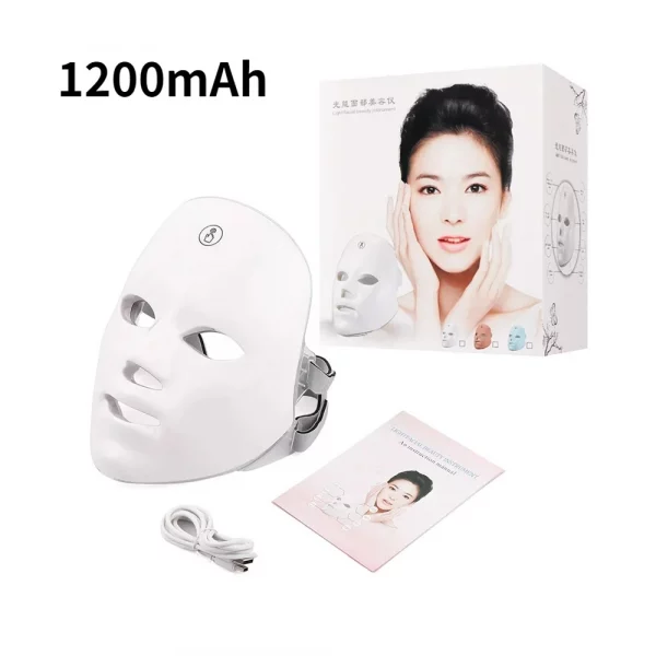 Wireless LED Face Mask Red Light Photon Therapy Anti-Aging Anti Wrinkle Acne Removal 7 Color Facial Mask Skin Care Beauty Device – Bild 10