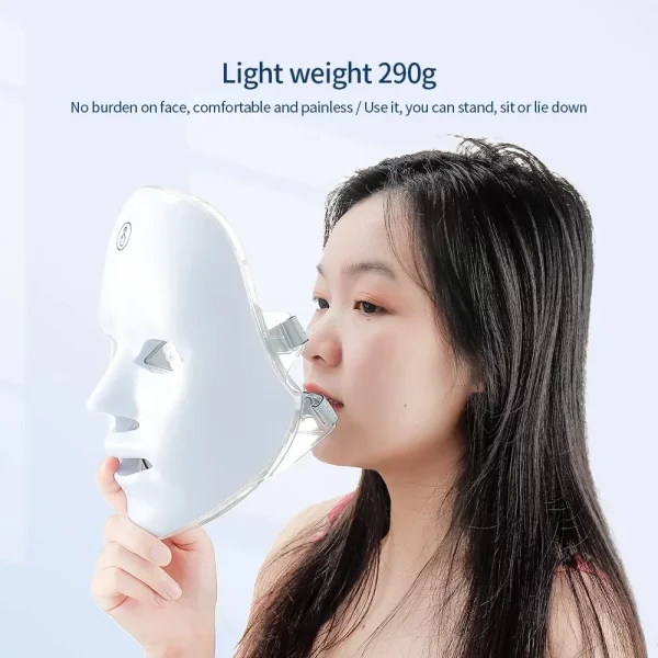 Wireless LED Face Mask Red Light Photon Therapy Anti-Aging Anti Wrinkle Acne Removal 7 Color Facial Mask Skin Care Beauty Device – Bild 4