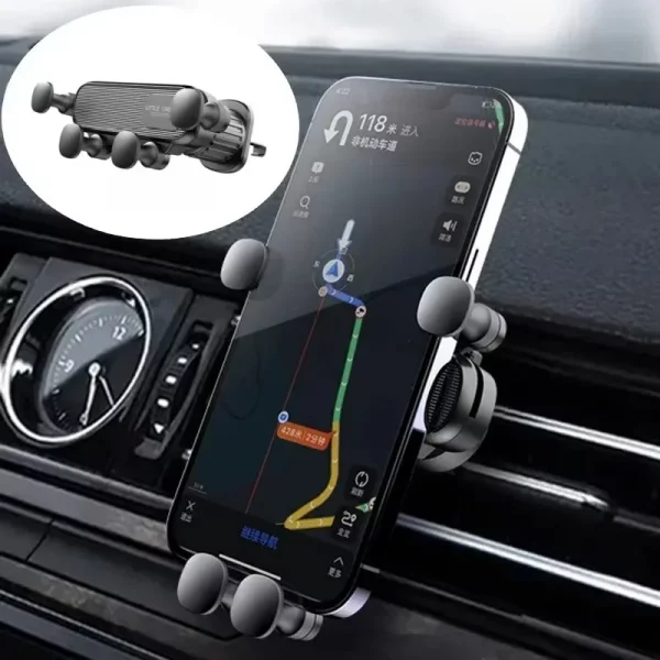 New Gravity Car Phone Holder - Strong Air Vent Clip Mount for Secure Holding, Adjustable Mobile Cell Stand for Hands-Free – Bild 2