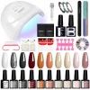Nail Set Gel Nail Polish Set with UV LED Lamp Dryer Semi Permanent Gel Varnish Set Professional Nail Art Tools Kit Manicure Set – Bild 32