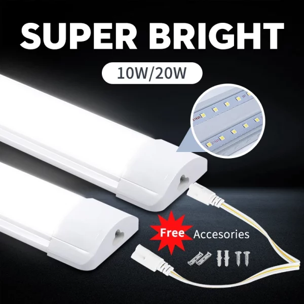Led Tube Light Bar 50cm T5 T8 Under Cabinet Light Fixture for Kitchen Bedroom Lighting Strip 85V-265V Wall Lamp Led Tube Bar