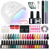 Nail Set Gel Nail Polish Set with UV LED Lamp Dryer Semi Permanent Gel Varnish Set Professional Nail Art Tools Kit Manicure Set – Bild 49
