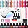 Nail Set Gel Nail Polish Set with UV LED Lamp Dryer Semi Permanent Gel Varnish Set Professional Nail Art Tools Kit Manicure Set – Bild 26