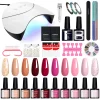Nail Set Gel Nail Polish Set with UV LED Lamp Dryer Semi Permanent Gel Varnish Set Professional Nail Art Tools Kit Manicure Set – Bild 37