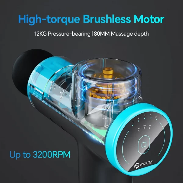 BOOSTER M2-12V LCD Display Massage Gun Professional Deep Muscle Massager Body Relaxation Fascial Gun Fitness – Bild 3