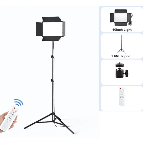 10" Selfie Light,  Square Light with Tripod Stand LED Dimmable Desktop Beauty Selfie Light for YouTube Video,Live Stream,Makeup – Bild 7