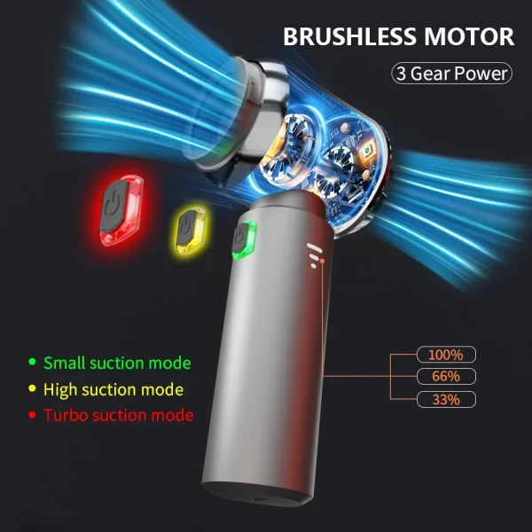 Car Vacuum Cleaner High Power Portable Handheld Wireless Brushless Motor Cleaning Machine Powerful Air Duster for Home Appliance – Bild 2