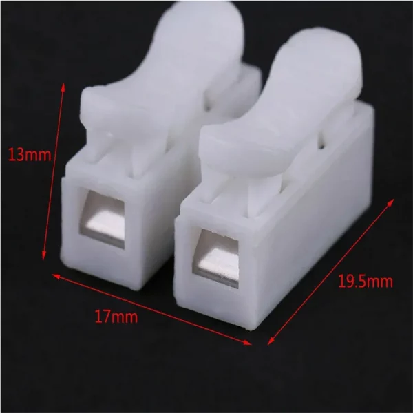 20pcs CH2 Spring Quick Wire Connectors Cable Clamps Terminal Block LED Strip Light Replace Electrical Tapes Cable Clamp Tools – Bild 6