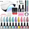 Nail Set Gel Nail Polish Set with UV LED Lamp Dryer Semi Permanent Gel Varnish Set Professional Nail Art Tools Kit Manicure Set – Bild 38