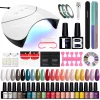Nail Set Gel Nail Polish Set with UV LED Lamp Dryer Semi Permanent Gel Varnish Set Professional Nail Art Tools Kit Manicure Set – Bild 47