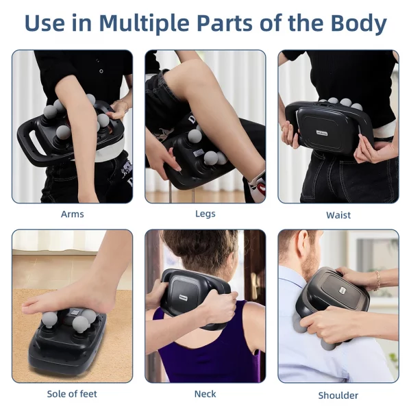8-Head Fascia Gun High-Frequency Vibration Body Massage Gun Back and Waist Massager Massager Neck Shoulder Massager masajeador – Bild 3