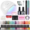 Nail Set Gel Nail Polish Set with UV LED Lamp Dryer Semi Permanent Gel Varnish Set Professional Nail Art Tools Kit Manicure Set – Bild 48