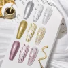 3pc Glitter Liner Nail Gel Polish Set Silver Gold DIY Nail Art Semi Permanent Painting Gel Kit Long Lasting Soak Off UV Vanrish – Bild 6