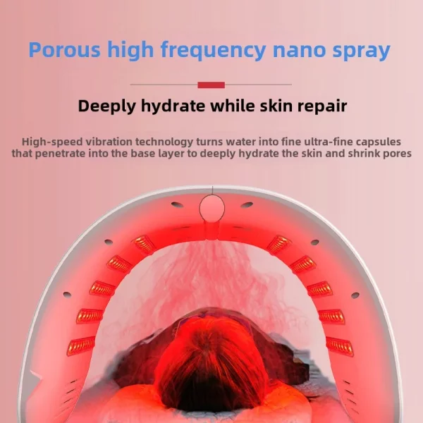 7 Colors LED Photon Machine With Nano Spray Face Body Mask Salon SPA Home Skin Rejuvenation Acne Skin Moisturizing Beauty Care – Bild 6