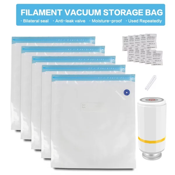 3DSWAY 3D Printer Part PLA ABS TPU PETG 1kg Filament Vacuum Storage Bags Keep Material Dry Avoid Moisture Consumable Safekeeping