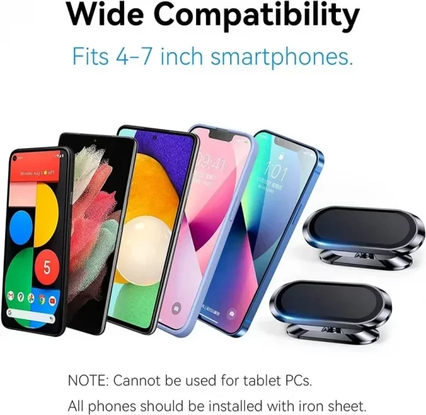 Magnetic Car Phone Holder 360 Rotatable Mini Strip Shape Stand For Huawei Metal Strong Magnet GPS Car Mount for iPhone 14 – Bild 5