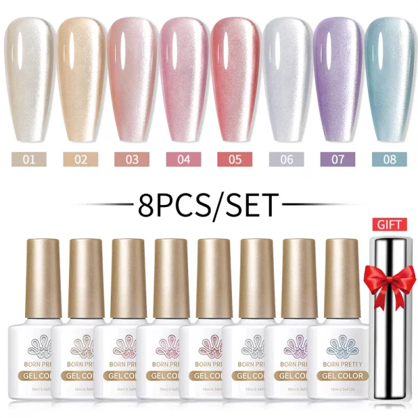 BORN PRETTY Sparkling Moonlight Cat Magnetic Gel Polish Set Semi Permanent Soak Off Crystal Gel Nail Polish Kit For Nail Art DIY – Bild 23