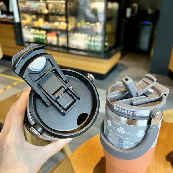 900ML Tyeso Stainless Steel Coffee Cup Cold And Hot Double-layer Insulated Cup Tumbler Thermo Water Bottle Car Travel Mug – Bild 6