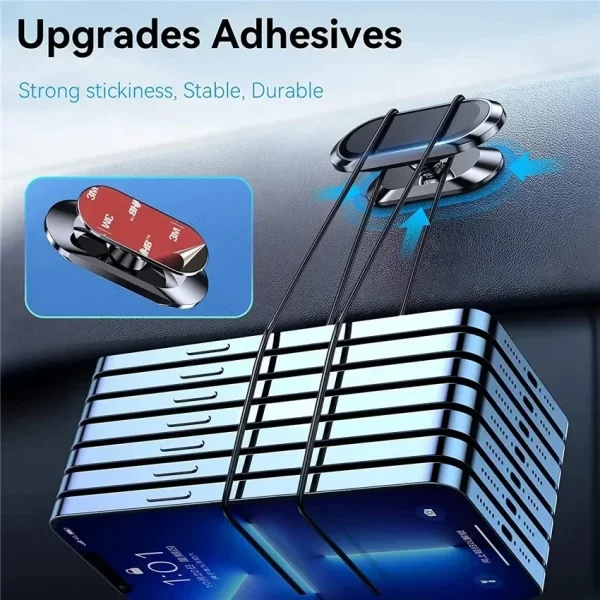 Magnetic Car Phone Holder 360 Rotatable Mini Strip Shape Stand For Huawei Metal Strong Magnet GPS Car Mount for iPhone 14 – Bild 3
