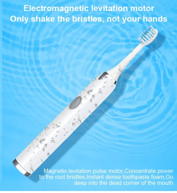 Tongwode Sonic Electric Toothbrush IPX7 Waterproof Adult Couple Home Use Soft Bristle Replaceable With 6 Tooth Brush Heads – Bild 3