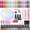 Nail Set Gel Nail Polish Set with UV LED Lamp Dryer Semi Permanent Gel Varnish Set Professional Nail Art Tools Kit Manicure Set – Bild 28