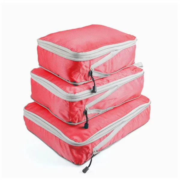 Compressible Packing Travel Storage Bag Portable With Handbag Luggage Organizer cube foldable waterproof travel case Nylon – Bild 9