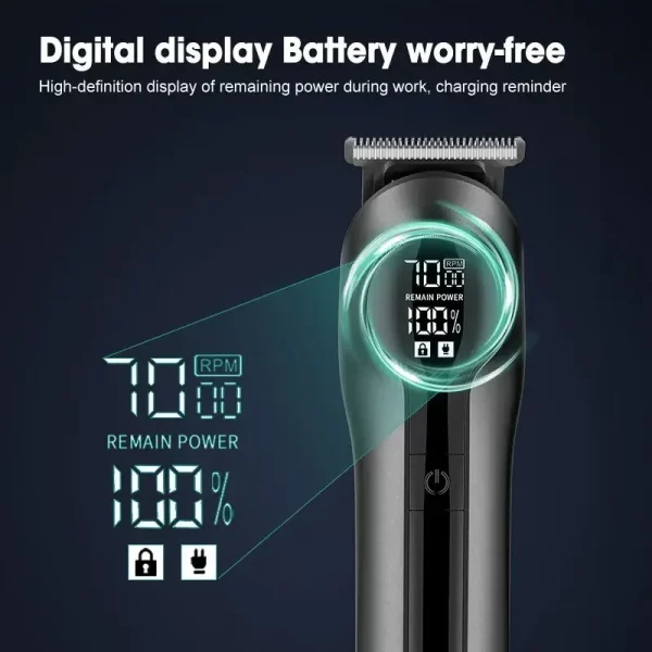 6-in-1 Electric Hair Trimmer 7000RPM Multifunctional Portable Rechargeable Razor Nose Hair Body Trimmer for Men Grooming Kit – Bild 4