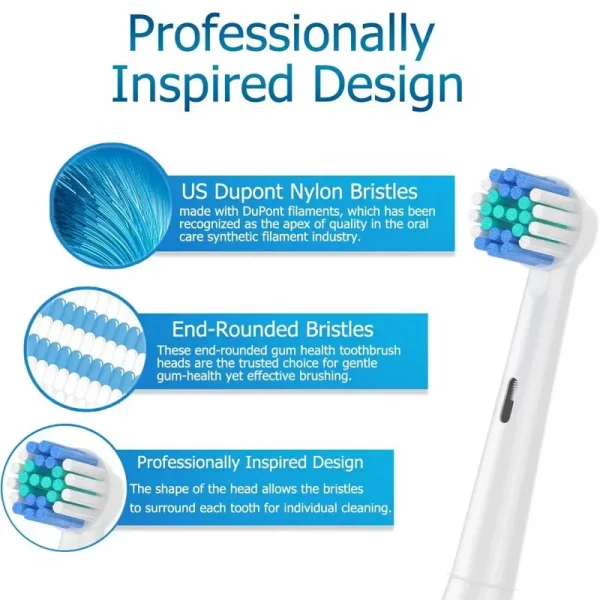 16Pcs Toothbrush Head Compatible with Oral B Braun Electric Toothbrush, Precision Replacement Brush Heads for Pro Smart Genius – Bild 2