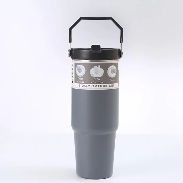 30OZ Portable Car Cup Stainless Steel Thermos Cup with Straw Travel Sports Water Bottle With Handle Cover Coffee Vacuum Flask – Bild 10
