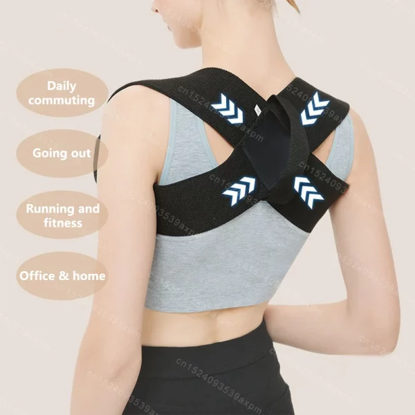 Back Posture Corrector Clavicle Spine Back Belt Adjustable Unisex Upper Back Shoulder Lumbar Posture Correction Body Shaping – Bild 3