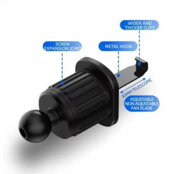 New Gravity Car Phone Holder - Strong Air Vent Clip Mount for Secure Holding, Adjustable Mobile Cell Stand for Hands-Free – Bild 4