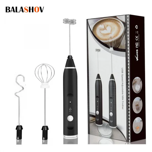 Portable Mini Milk Frothers Wireless Handheld Blender With USB Electric Coffee Maker Whisk Mixer For Cappuccino Milk Foamer